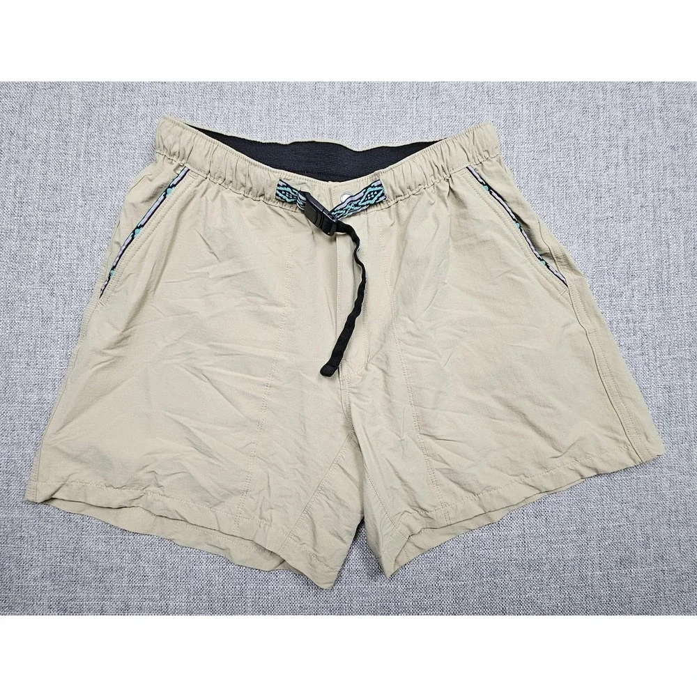 Chubbies Shorts Mens Medium Beige Nylon Elastic Waist 5.5 Inseam Lightweight